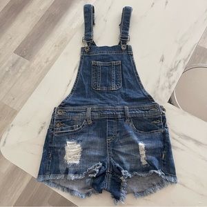 Empyre brand Taryn denim overall shorts
